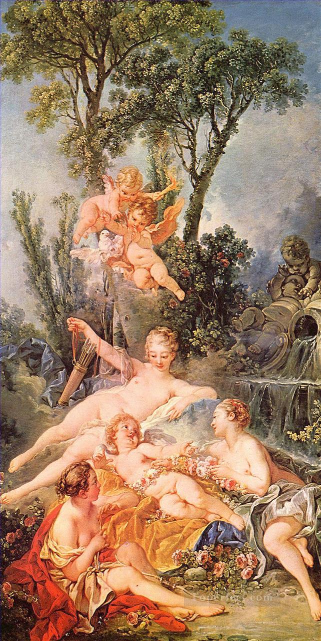 Amor a prisoner Francois Boucher Classic nude Oil Paintings